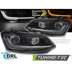 Headlights LED SEQ DRL for VW POLO 6R 09-17 (Silver)