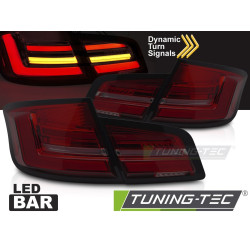 Led Bar Tail Lights for BMW F10 10-13 (Red Smoke SEQ)