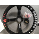Outlet 3-kraki volanski obroč RACES Careless, 350mm, semiš, 90mm zamik, črna NEPOPOLNI | race-shop.si