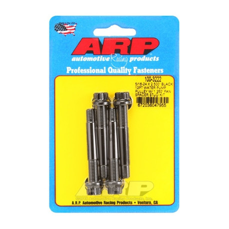 Deli motorja ARP Black 8740 Chrome Moly 12-Point Water Pump Pulley and 1.250" Fan Spacer Stud - 5/16-24 x 2.500 | race-shop.si