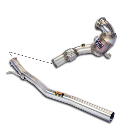 Izpušni sistemi SUPERSPRINT Supersprint Turbo downpipe kit + Metallic WRC catalytic converterFor OEM centre exhaust AUDI S3 8V QUATTRO 2.0 TFSI 16-17 | race-shop.si
