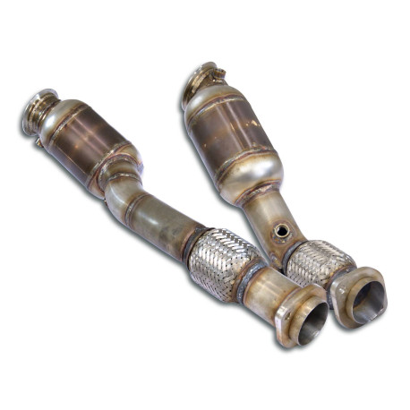 Izpušni sistemi SUPERSPRINT Supersprint Downpipe + metallic catalytic converter right - left BMW F97 X3 M 19-21 (with valve) | race-shop.si
