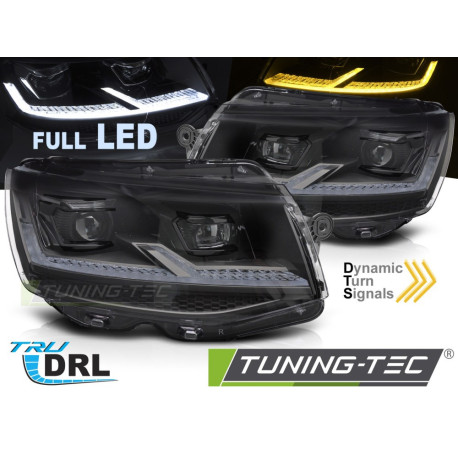 Osvetlenie HEADLIGHTS FULL LED BLACK SEQ DRL fits VW T6 15-19 | race-shop.si