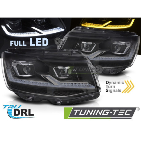 Osvetlenie HEADLIGHTS FULL LED BLACK CHROME SEQ DRL fits VW T6 15-19 | race-shop.si