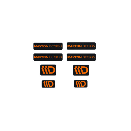 Nalepke 3D Sticker Set Maxton Design (Black and Orange) | race-shop.si