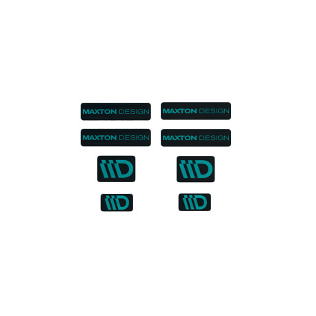 Nalepke 3D Sticker Set Maxton Design (Black and Turquoise) | race-shop.si