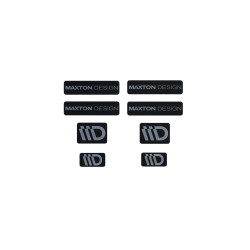 3D Sticker Set Maxton Design (Black and Grey)