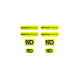 3D Sticker Set Maxton Design (Lime and Black)