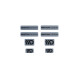 3D Sticker Set Maxton Design (Grey and Black)