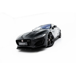 Street Pro Front Splitter Jaguar F-Type X152 Facelift 2 (Black-Red)