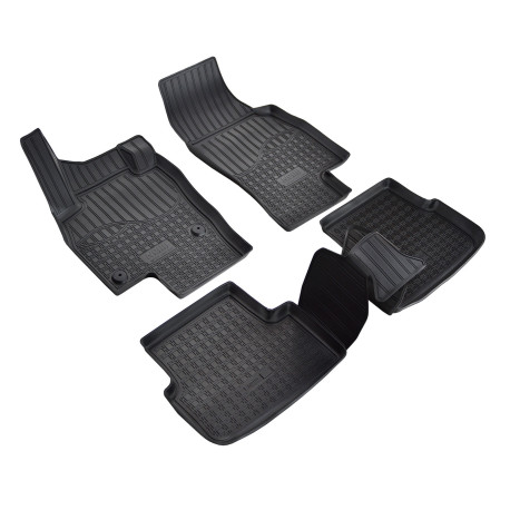 Za specifičen model 3D rubber floor mats for SEAT Arona/ Ibiza/ Polo/ T-cross 2017-up/A1 2019-up/ VW Taigo 2021- up 4 pcs | race-shop.si
