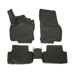 3D rubber floor mats for VOLKSWAGEN Tiguan II 2016-up 4pc Does not fit if the car has under-seat storage or cable cover