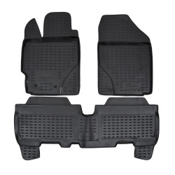 Rubber floor mats for TOYOTA Yaris 2005-2010 3 pcs does not fit the Luna version