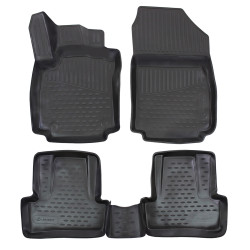 Rubber floor mats for RENAULT Clio IV 2012-2019 4pcs