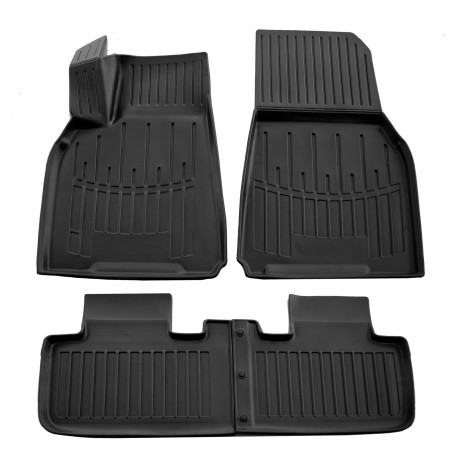 Za specifičen model 3D rubber floor mats for TESLA Model Y Revised mount 2020-2025 4pcs | race-shop.si
