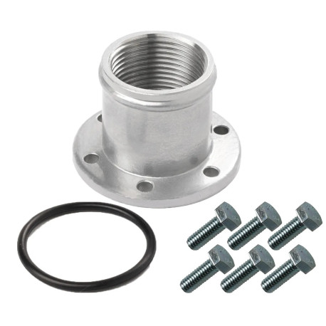 Vodne črpalke EWP Alloy Flange Adapter: 38mm (1 1/2") Straight Hose Barb With Female -16AN ORB | race-shop.si