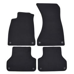 Premium anthracite velour car mats for AUDI A4 B9 2015-2024 4pcs