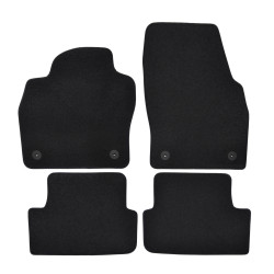 Premium Black velour car mats for VOLKSWAGEN Polo AW 2017-up 4pcs