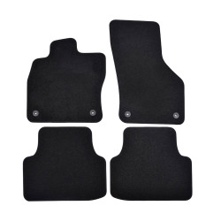 Premium Black velour car mats for CUPRA Leon 2020-up 4pcs