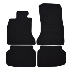 Premium Black velour car mats for BMW 7 F01 2009-2016 4pcs