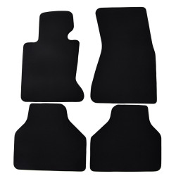 Premium Black velour car mats for BMW 7 E65 2001-2008 4pcs