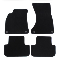 Premium Black velour car mats for AUDI A4 B8 2008-2015 4pcs