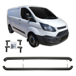 Stainless steel side bars for Ford Transit Custom 2013-2023 (Black)