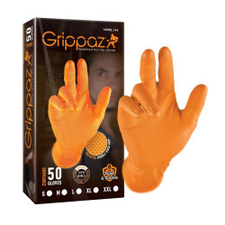 Grippaz 246 Protišmykové nitrilové rukavice oranžové veľkosť XL/10 - 50ks