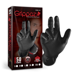 Grippaz 246A Protišmykové nitrilové rukavice čierne veľkosť M/8 - 50ks