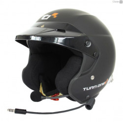 Helmet Turn One Jet-RS with FIA 8859-2015, Hans, black with intercom