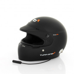 Helmet Turn One Jet-RS with FIA 8859-2015, Hans, black with intercom