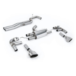 Milltek Cat-back exhaust (loudest) for Audi RS3 Saloon/Sedan 400PS (non-GPF) 2017+ - Titanium tips