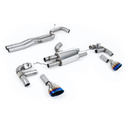 Milltek Cat-back exhaust (loudest) for Audi RS3 Saloon/Sedan 400PS (GPF) 2019+ - Burnt titanium tips