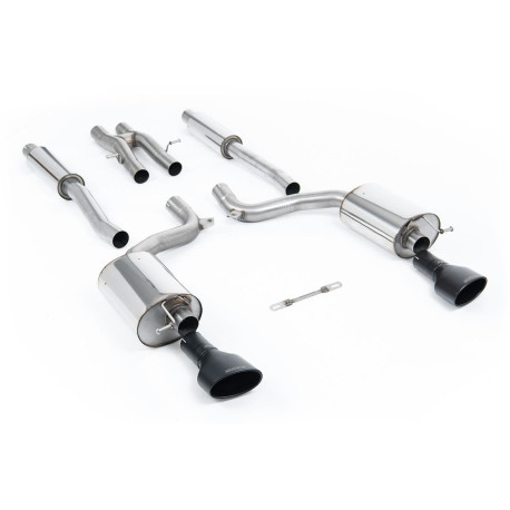 Izpušni sistemi Milltek Milltek Cat-back exhaust dual black tips for Audi RS6 5.0 V10 biturbo quattro (C6) (non-GPF) 2008-2010 | race-shop.si