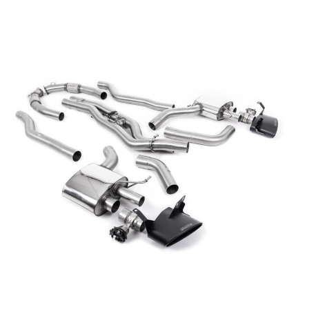Izpušni sistemi Milltek Milltek Cat-back exhaust (loudest) for Audi RS6 V8 bi-turbo in Performance Edition (C8) (non-GPF) 2020+ - Cerakote black tips | race-shop.si