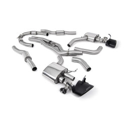 Milltek Cat-back resonated Cerakote black for Audi RS6 V8 bi-turbo in Performance Edition (C8) (non-GPF, no OE cutting) 2020+