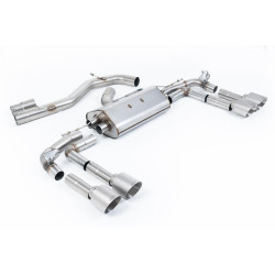 Milltek GPF-back exhaust (louder) for Audi S3 2.0TFSI Quattro Saloon/Sedan 310PS & 333PS (8Y) (GPF) 2020+ - Titanium tips
