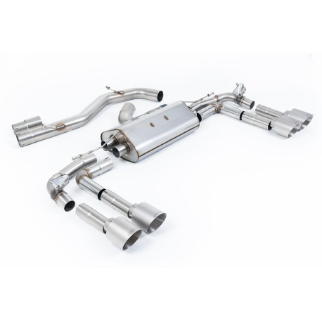 Izpušni sistemi Milltek Milltek GPF-back exhaust (louder) for Audi S3 2.0TFSI Quattro Saloon/Sedan 310PS & 333PS (8Y) (GPF) 2020+ - Titanium tips | race-shop.si