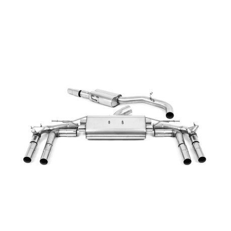 Izpušni sistemi Milltek Milltek GPF-back exhaust resonated for Audi S3 Saloon/Sedan 310PS & 333PS (8Y) (GPF, Trims) 2020+ - Cerakote black tips | race-shop.si