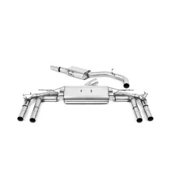 Milltek GPF-back exhaust resonated for Audi S3 2.0TFSI Quattro Saloon/Sedan 310PS & 333PS (8Y) (GPF) 2020+ - Titanium tips