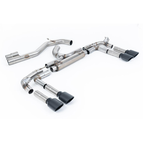 Izpušni sistemi Milltek Milltek Cat-back exhaust (loudest) Cerakote black tips for Audi S3 Saloon/Sedan 310PS (8Y) (non-GPF, Non-Resonated) 2022+ | race-shop.si
