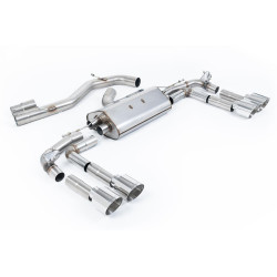 Milltek Cat-back exhaust part-resonated for Audi S3 Saloon/Sedan 310PS (8Y) (non-GPF) 2022+ - Polished tips