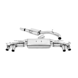 Milltek GPF-back exhaust resonated for Audi S3 Sportback 310PS & 333PS (8Y) (GPF, Trims) 2020+ - Cerakote black tips