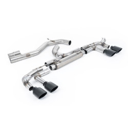 Milltek GPF-back exhaust (loudest) Cerakote black tips for Audi S3 Sportback 310PS & 333PS (8Y) (GPF, Ovals) 2020+