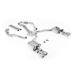 Milltek Cat-back exhaust (louder) for Audi S5 3.0 V6 Turbo Coupe (B9) (Sport Diff, LHD) 2019+ - Polished tips