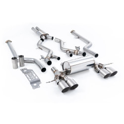 Milltek Cat-back exhaust resonated for BMW M2 Coupe (non-GPF) 2023+ - Brushed titanium tips