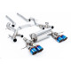 Milltek Secondary cat-back exhaust non-resonated for BMW M2 Coupe (non-GPF) 2023+ - Burnt/blue titanium tips