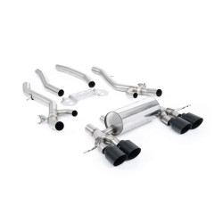 Milltek Secondary cat-back exhaust for BMW M3 (G80) S58 3.0 Turbo (non-GPF) 2021+ - Cerakote black tips