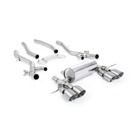 Izpušni sistemi Milltek Milltek Secondary cat-back exhaust for BMW M4 (G82) S58 3.0 Turbo (non-GPF) 2021+ - Brushed titanium tips | race-shop.si