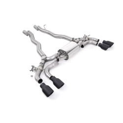 Milltek Axle-back exhaust for BMW M5 (F90) 4.4l Twin Turbo (non-GPF) 2018-2020 - Quad Cerakote black tips